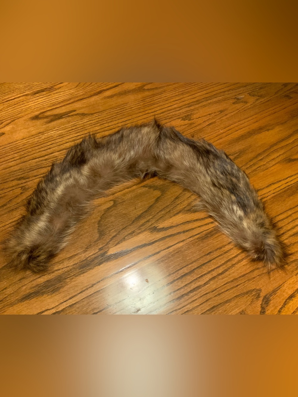 Rabbit Fur Collar Accessory in Brown